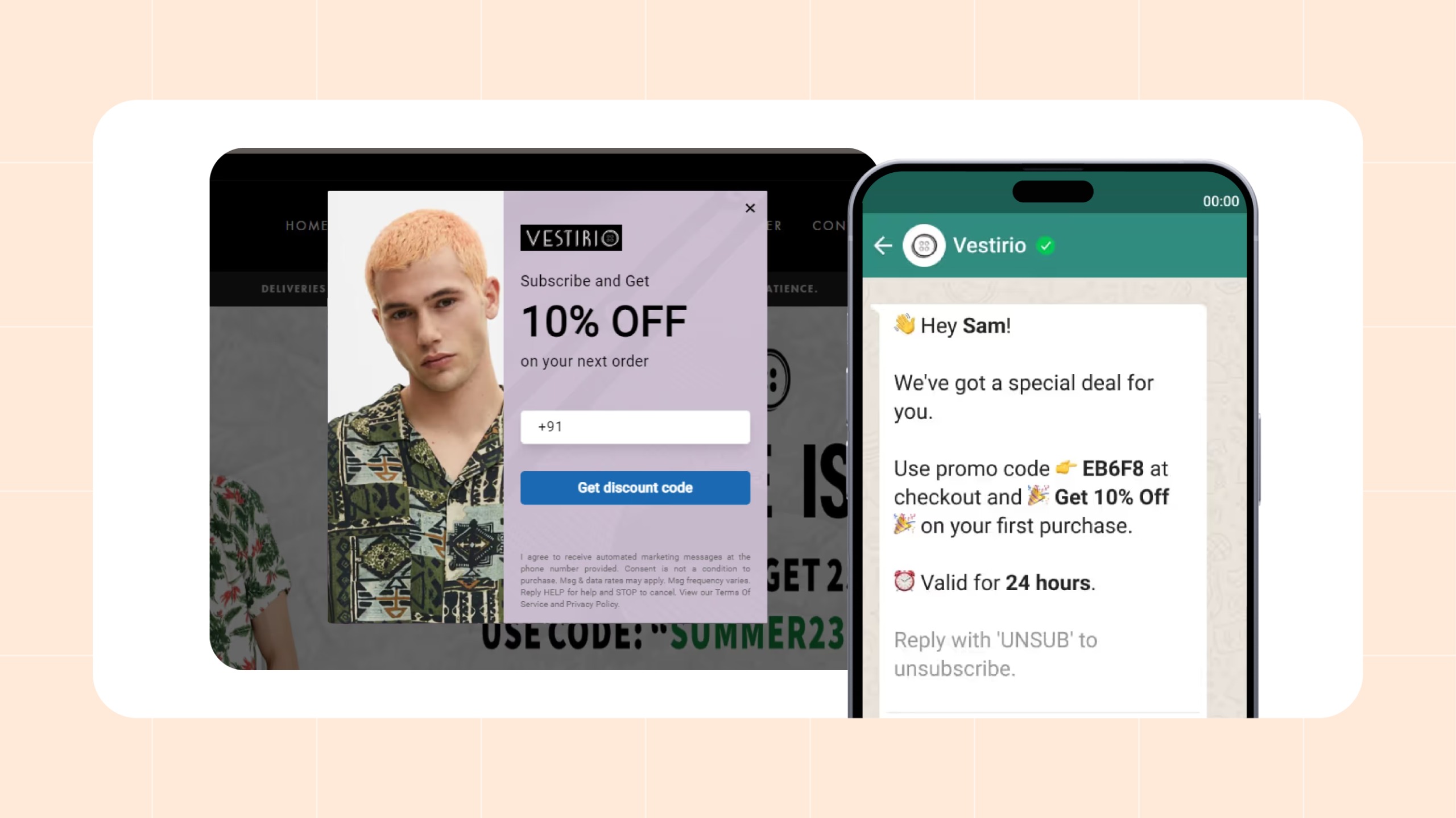 WhatsApp coupon campaign